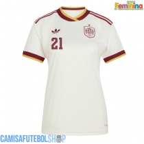 Camisa de time de futebol Espanha Mikel Oyarzabal #21 Replicas 2º Equipamento Feminina Mundo 2026 Manga Curta